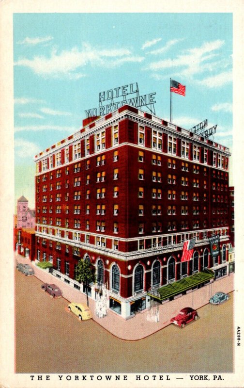 Pennsylvania York The Yorktowne Hotel 1955 Curteich