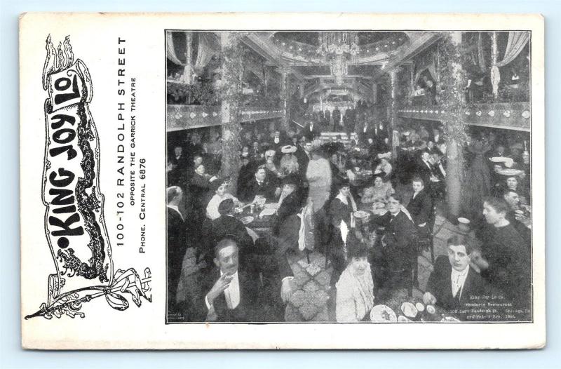 Postcard IL Chicago King Joy Lo Mandarin Chinese Restaurant Interior c1908 F21