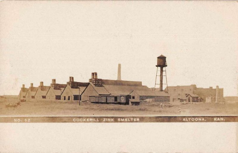 Altoona Kansas Cookerill Zink Smelter Real Photo Vintage Postcard JJ658711