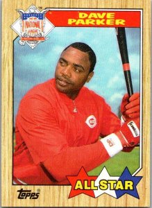 1987 Topps Baseball Card NL All Star Dave Parker Cincinnati Reds sk3260