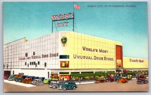 Webb's City St Petersburg Florida FL UNP Unused Linen Postcard H15
