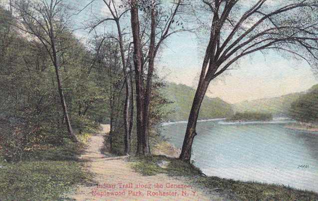 Genesee River and Indaian Trail - Maplewood Park, Rochester, New York - DB