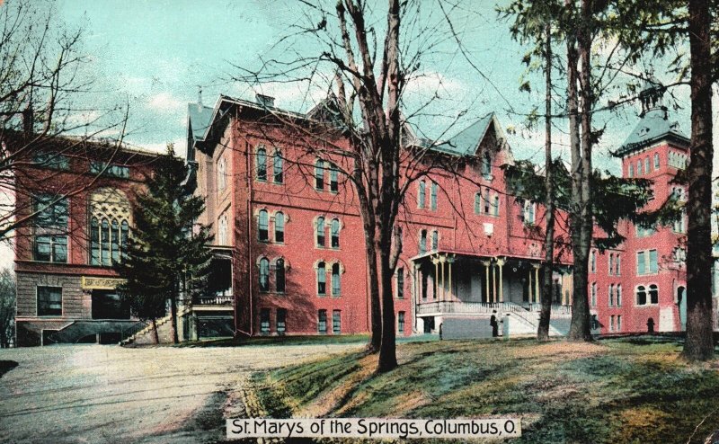 Vintage Postcard St Mary's of the Springs Building Landmark Columbus Ohio OH 