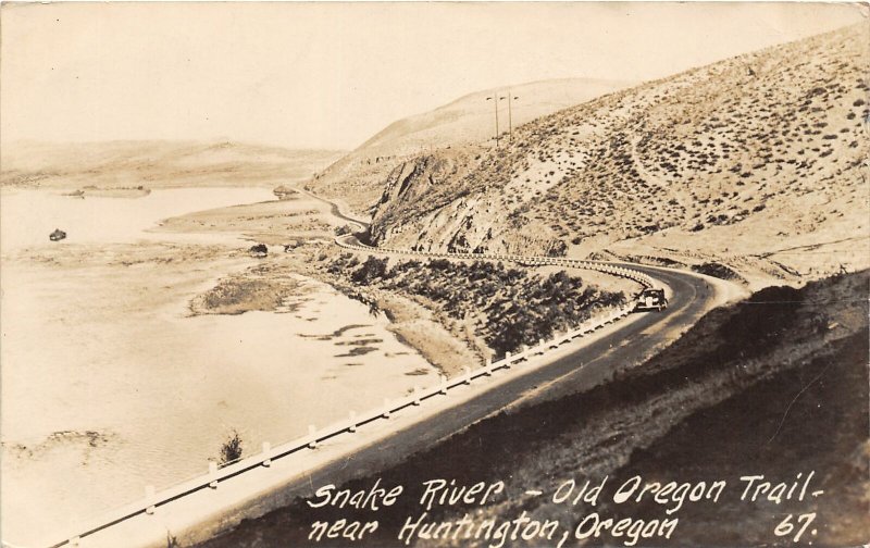 F53/ Huntington Oregon RPPC Postcard c1930s Snake River Trail