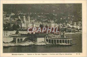 Old Postcard Monte Carlo Casino and Casino and Pigeon Shooting Pigeon shooting