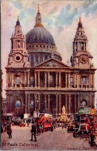 St Paul's Cathedral, West Front Tucks 8649 English Cathedrals Postcard A05