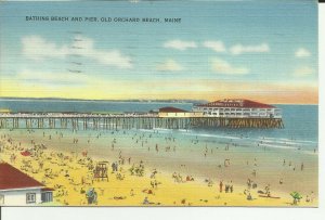 Old Orchard Beach,Maine, Bathing Beach and Pier