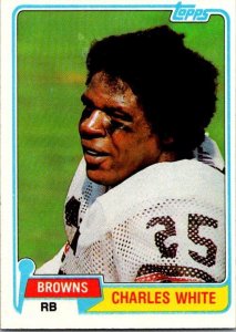 1981 Topps Football Card Charles White Cleveland Browns sk60091