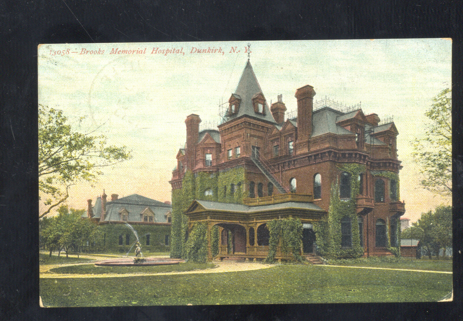Dunkirk New York Brooks Memorial Hospital Vintage Postcard 1910 ...