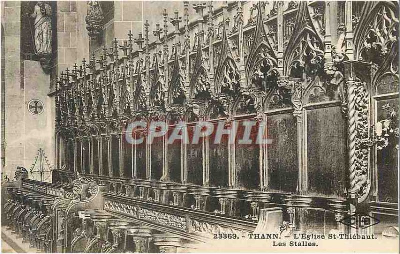 Old Postcard Thann The Church St Thiebaut The Stalls