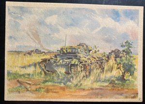 Mint Picture Postcard Germany WW2 camouflaged Tank