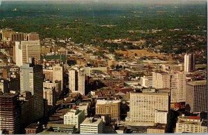 Aerial View of Downtown Atlanta GA c1969 Vintage Postcard F56