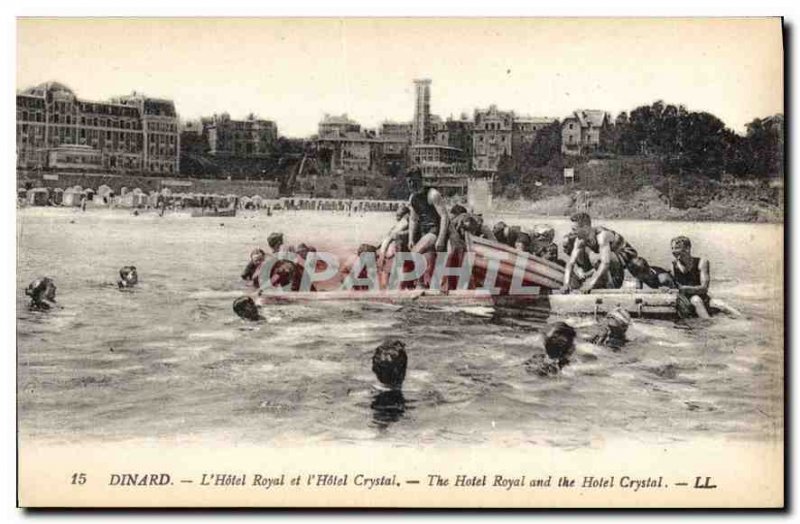 Old Postcard Dinard Hotel Royal and the Hotel Crystal