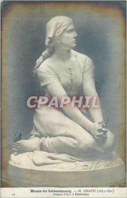 Old Postcard Musee du Luxembourg M Chapu (1833 1891) Joan of Arc in Domremy