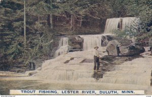 TRout Fishing , Lester River , DULUTH , Minn. , 1908