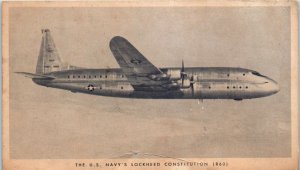 1950s US Navy Lockheed Constitution R60 Naval Aviation Bomber Aircraft Postcard