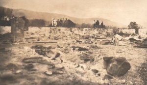 Vintage Postcard 1900's RPPC Photo of People in Field