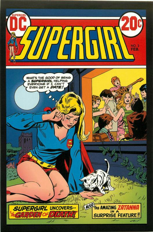 Postcard Art of Vintage DC Comics Supergirl #3 February 1973