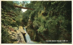 Vintage Postcard 1909 Glen Maye Falls Forest Landscape The Star Series