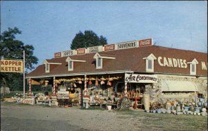 Between Van Buren & Alma AR Kopper-Kettle Store Roadside Postcard