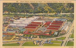 California Burbank Aerial View First National Studios Curteich