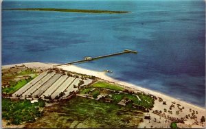 Florida St Petersburg Aerial View Fort De Soto Park and Pier 1974