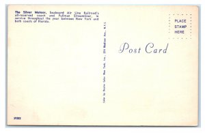 SILVER METEOR Streamliner NAME TRAIN c1950s Passenger Seaboard Railroad Postcard