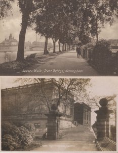 Nottingham Castle Lovers Walk Wilford Church 3x Postcard s