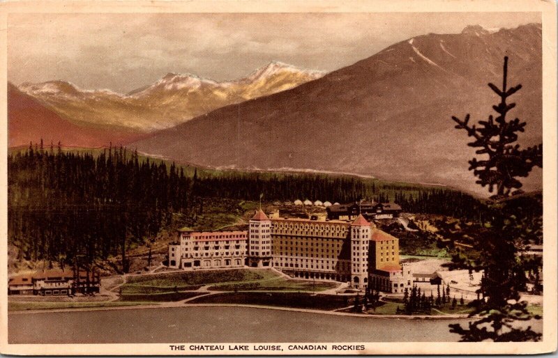 Chateau Lake Louise Banff National Park Scenic Canadian Rockies DB Postcard 