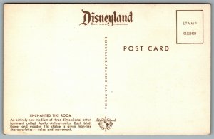 Postcard Anaheim CA c1969 Disneyland Enchanted Tiki Room Interior View 01110429