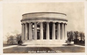 Harding Memorial real photo - Marion, Ohio OH