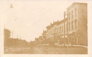 West Union Iowa~Business District~Sale Banner~Vintage Car~Dirt Road~1912 RPPC 