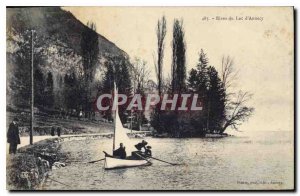 Postcard Ancient Shores of Lake Annecy Boat