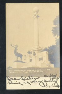 RPPC HARRISBURK PENNSYLVANIA PAL DETWEILER STATUE REAL PHOTO POSTCARD