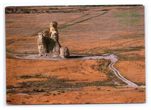 Castle Rock South Of Quinter Kansas Postcard Continental View Card