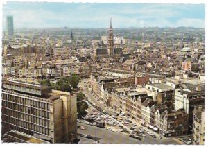 Belgium. Brussels Beautiful Panorama and Town Hall View.  Unused.