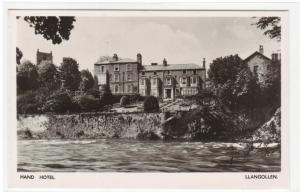 Hand Hotel Llangollen Wales UK real photo RPPC postcard