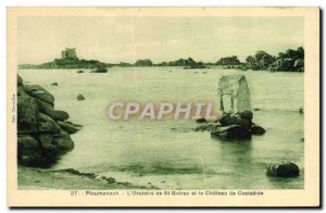 Old Postcard Ploumanach L & # 39Oratolre St Guirec and the castle of Costaeres