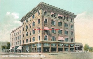 WY, Cheyenne, Wyoming, First National Bank Building, Pacific Novelty No W7