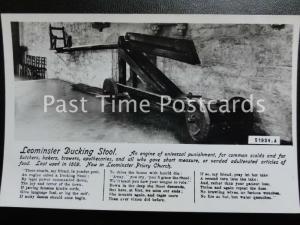 Vintage PC RPPC - Leominster Ducking Stool