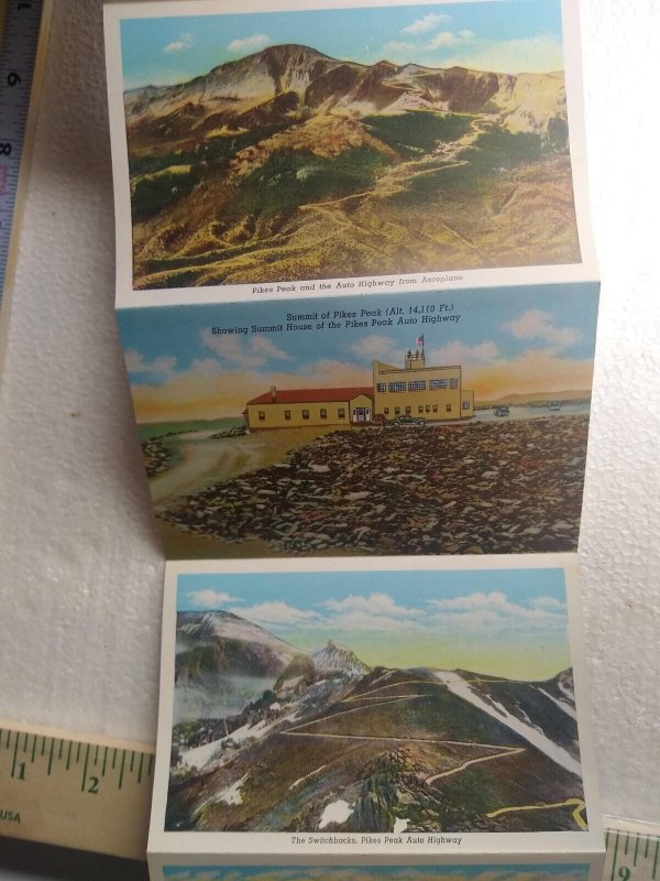 Postcard Folder Above the Clouse, Summit Pikes Peak, Colorado