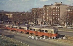 Three Car Rush Hour Train, PCC Cars Boston, Mass, USA Unused 