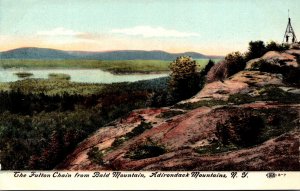 New York Adirondacks The Fulton Chain From Bald Mountain