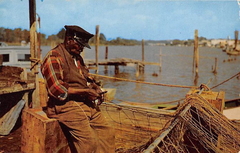 Typical coastal Carolina scene Fishermen Hilton Head Island, South Carolina  