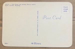 POSTCARD UNUSED - THIRD STREET, LARAMIE, WYOMING