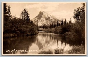 RPPC Mt. Rundle  Banff  Canada  Real Photo  Postcard c1920