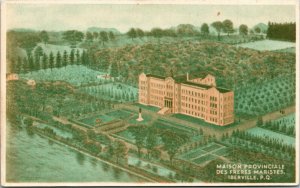 Postcard Quebec Iberville Maison Provinciale Des Freres Maristes 1935 K29