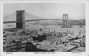 Brooklyn Bridge real photo - New York City, New York NY