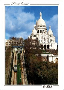 VINTAGE CONTINENTAL SIZE POSTCARD SACRE COEUR PARIS FRANCE POSTED 1993