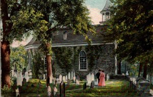 New York Tarrytown-On-Hudson Old Dutch Church Sleepy Harbor View From Old Cem...